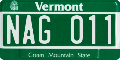 VT license plate NAG011