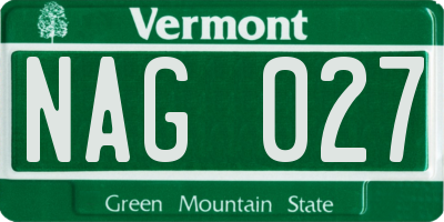 VT license plate NAG027