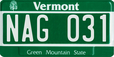 VT license plate NAG031