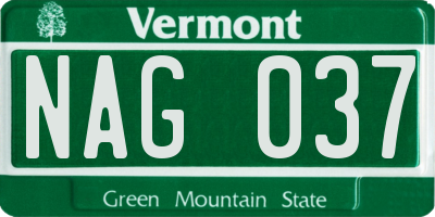 VT license plate NAG037