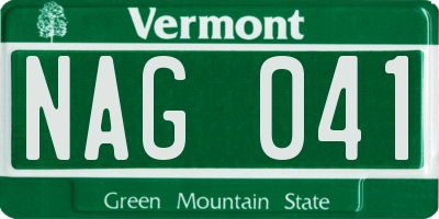 VT license plate NAG041