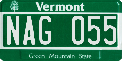 VT license plate NAG055