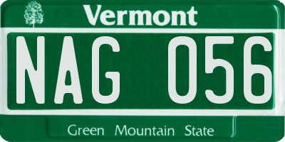 VT license plate NAG056