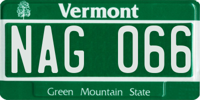 VT license plate NAG066