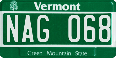 VT license plate NAG068
