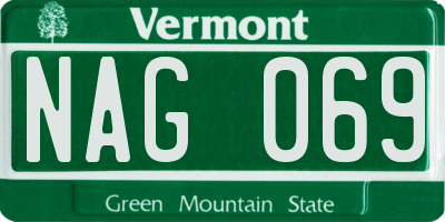 VT license plate NAG069