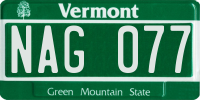 VT license plate NAG077