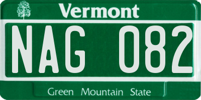 VT license plate NAG082