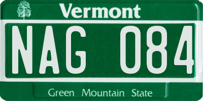 VT license plate NAG084