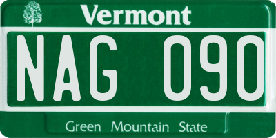VT license plate NAG090