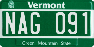 VT license plate NAG091
