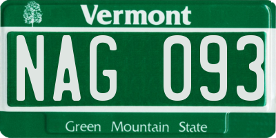 VT license plate NAG093