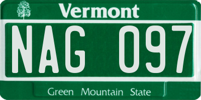VT license plate NAG097