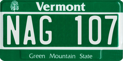 VT license plate NAG107