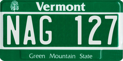 VT license plate NAG127
