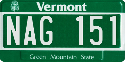 VT license plate NAG151
