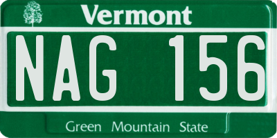 VT license plate NAG156