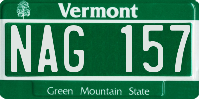 VT license plate NAG157
