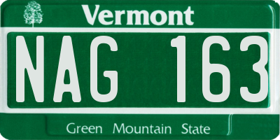 VT license plate NAG163