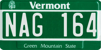 VT license plate NAG164