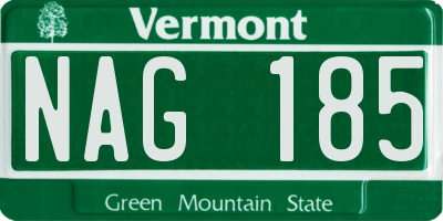 VT license plate NAG185
