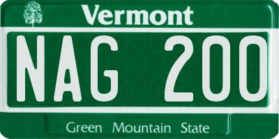 VT license plate NAG200
