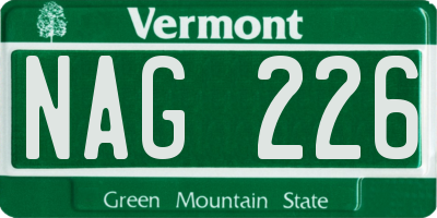 VT license plate NAG226