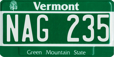VT license plate NAG235