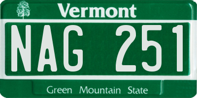 VT license plate NAG251