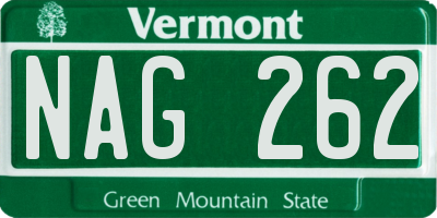 VT license plate NAG262