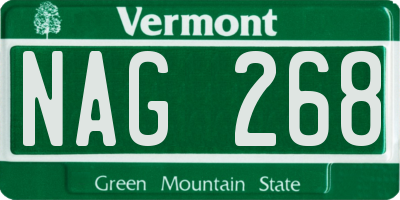 VT license plate NAG268
