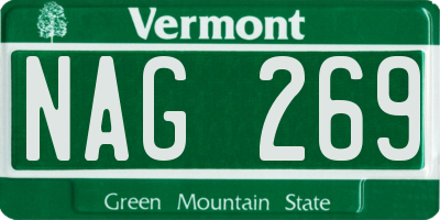 VT license plate NAG269