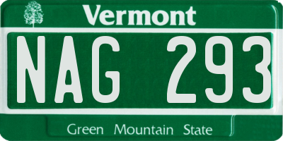VT license plate NAG293
