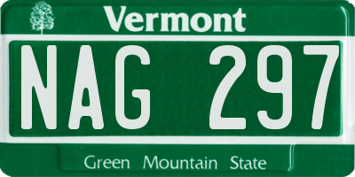 VT license plate NAG297