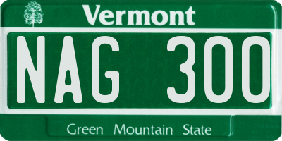 VT license plate NAG300