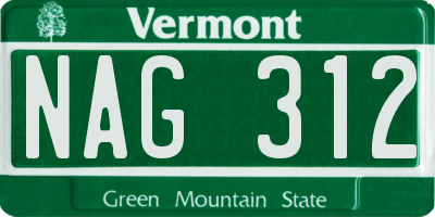 VT license plate NAG312