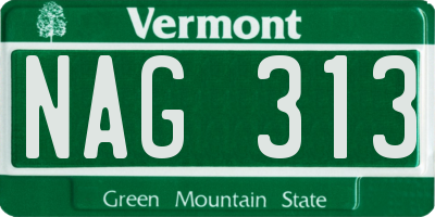 VT license plate NAG313