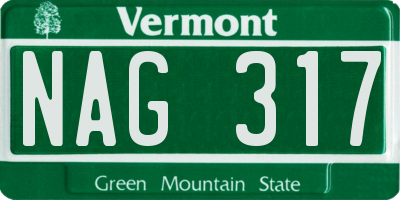 VT license plate NAG317
