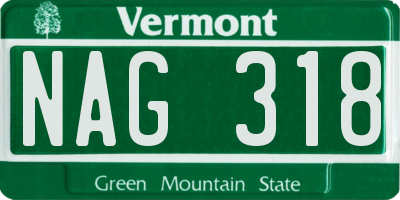 VT license plate NAG318