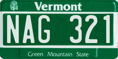 VT license plate NAG321