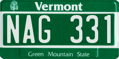 VT license plate NAG331