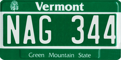 VT license plate NAG344
