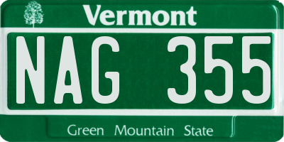 VT license plate NAG355