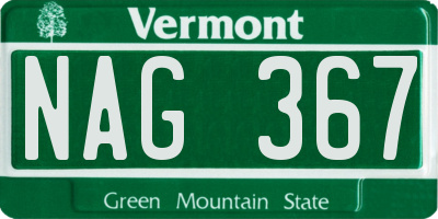 VT license plate NAG367