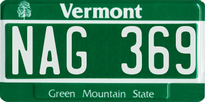VT license plate NAG369