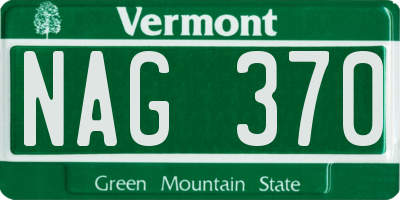 VT license plate NAG370