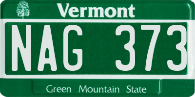 VT license plate NAG373