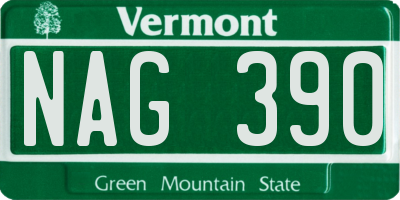 VT license plate NAG390