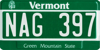 VT license plate NAG397