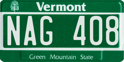 VT license plate NAG408
